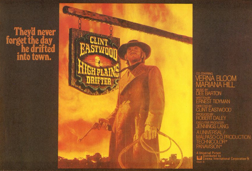 High Plains Drifter Movie Poster Print showcasing classic Western film art.