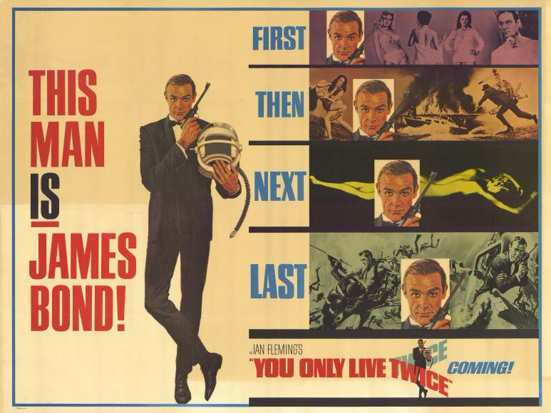 You Only Live Twice Movie Poster Print featuring iconic design