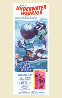 The Underwater Warrior Movie Poster Print showcasing underwater adventure.