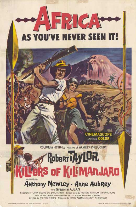 Killers of Kilimanjaro Movie Poster Print showcasing dramatic landscapes and cinematic elements.