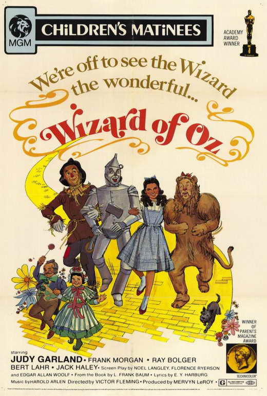 The Wizard of Oz Movie Poster Print featuring vibrant colors and classic imagery.