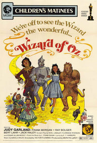 The Wizard of Oz Movie Poster Print featuring vibrant colors and classic imagery.