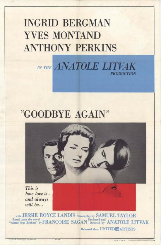 Goodbye Again Movie Poster featuring classic film art.