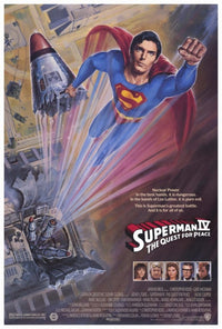 Superman 4: The Quest for Peace Movie Poster Print, vibrant superhero art