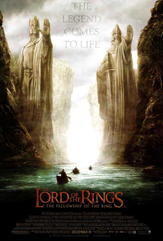 The Fellowship of the Ring Movie Poster Print showcasing the epic adventure theme.