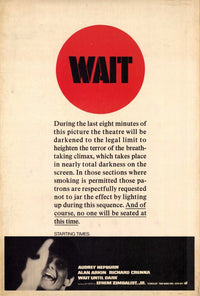 Wait Until Dark Movie Poster Print (27x40) - Vintage Thriller Decor
