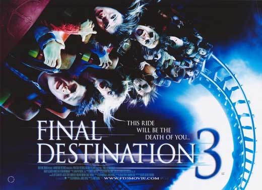 Final Destination 3 Movie Poster Print showcasing thrilling horror art.