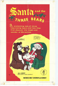 Santa and the 3 Bears Movie Poster Print showcasing festive holiday charm.