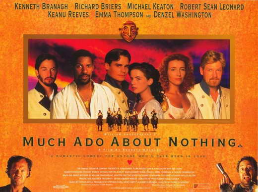 Much Ado About Nothing Movie Poster Print featuring vibrant artwork.