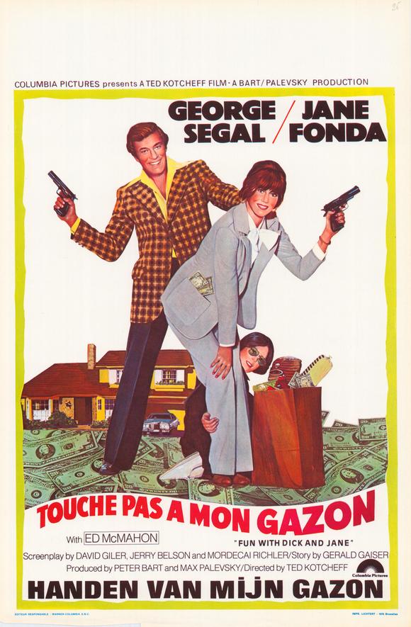 Fun with Dick and Jane Movie Poster Print featuring vibrant comedy artwork.