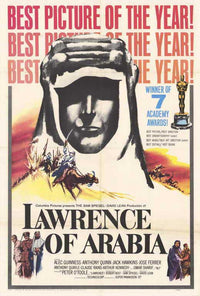 Lawrence of Arabia Movie Poster Print showcasing iconic film art.
