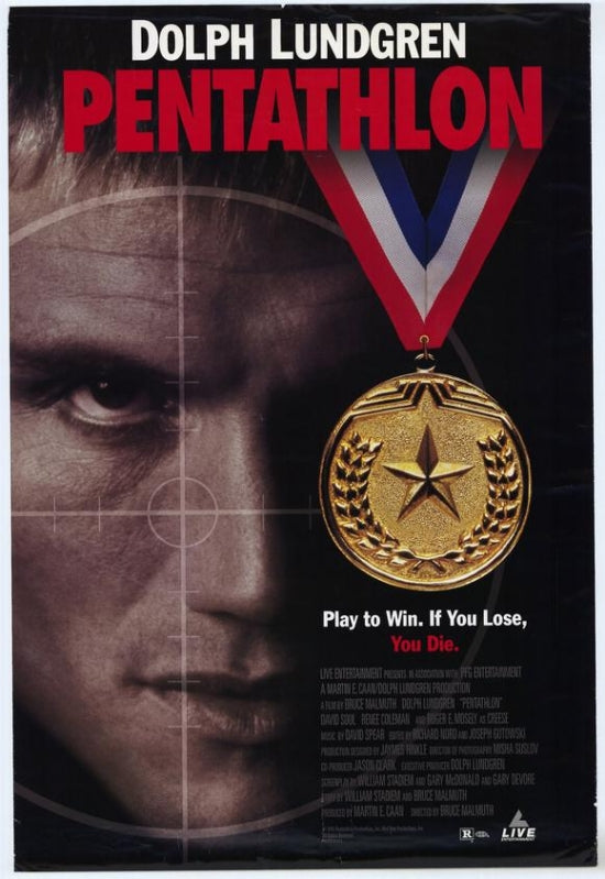 Pentathlon Movie Poster Print showcasing dynamic sports imagery.
