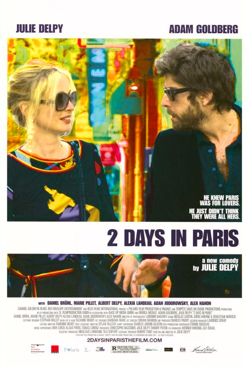 2 Days in Paris Movie Poster Print showcasing vibrant film artwork.