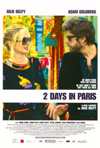 2 Days in Paris Movie Poster Print showcasing vibrant film artwork.