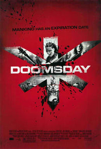 Doomsday Movie Poster Print featuring dramatic visuals and bold colors.