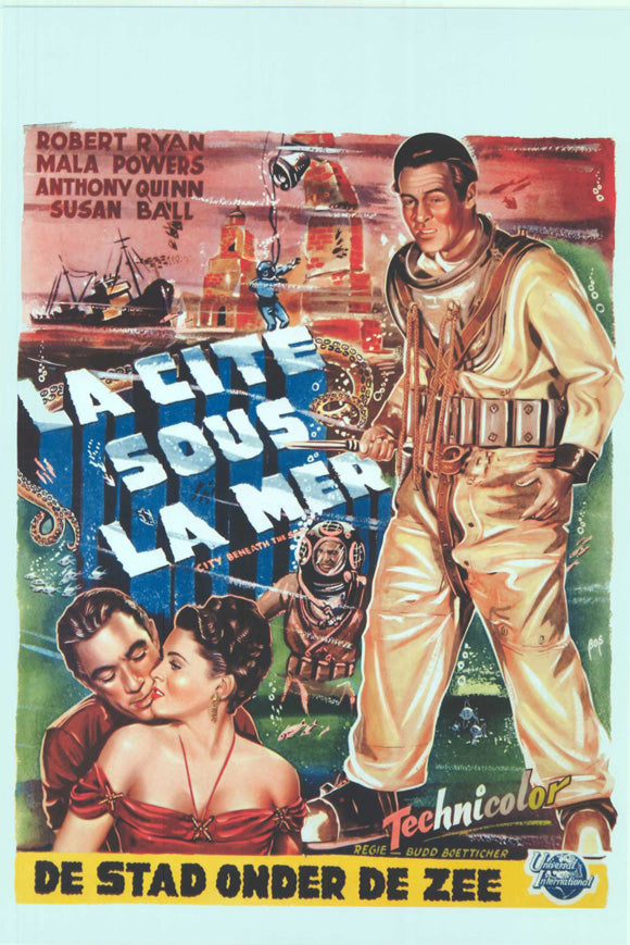 City Beneath the Sea Movie Poster Print showcasing underwater adventure.