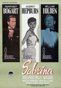 Sabrina Movie Poster Print showcasing classic film art.