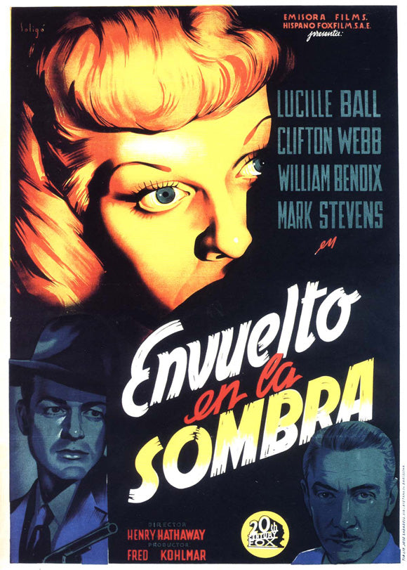 The Dark Corner Movie Poster Print featuring classic film noir artwork.
