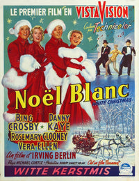 White Christmas Movie Poster Print featuring iconic holiday imagery.
