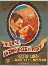 Gone with the Wind Movie Poster Print showcasing classic film art.