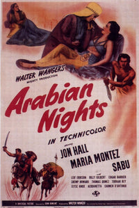 Arabian Nights Movie Poster featuring vibrant colors and enchanting design.