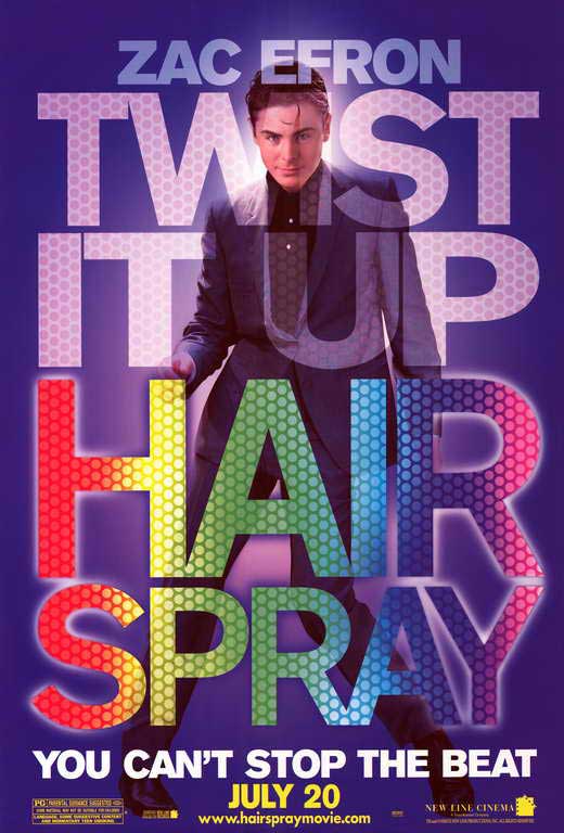 Hairspray Movie Poster Print featuring vibrant artwork for home decor.