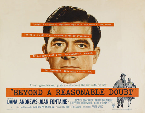 Beyond a Reasonable Doubt Movie Poster Print showcasing dramatic film art.