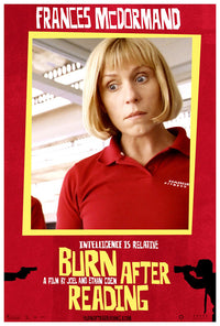 Burn After Reading Movie Poster Print showcasing the film's iconic characters and themes.