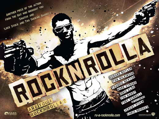Rocknrolla Movie Poster Print showcasing vibrant artwork.