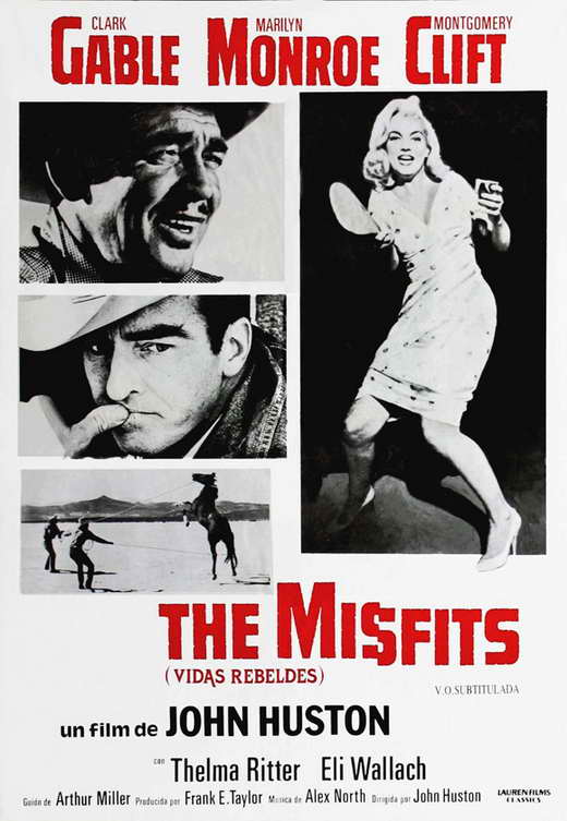 The Misfits Movie Poster Print featuring classic cinema artwork.