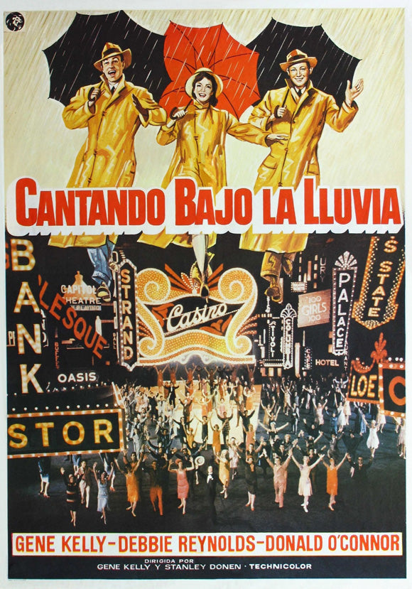 Singin' in the Rain Movie Poster Print showcasing classic cinema art.