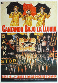 Singin' in the Rain Movie Poster Print showcasing classic cinema art.