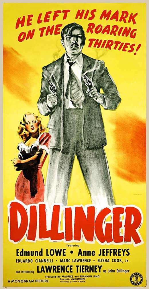 Dillinger Movie Poster Print showcasing iconic crime film art