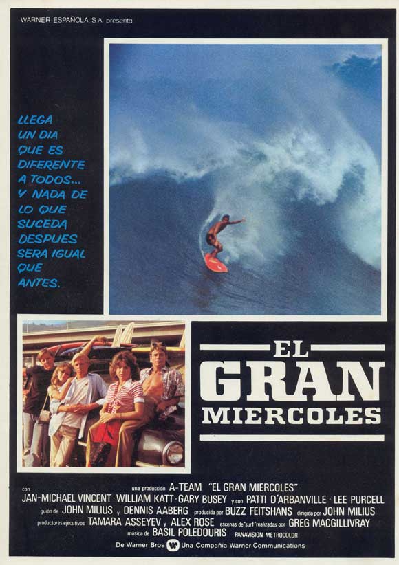 Big Wednesday Movie Poster Print featuring classic surf culture.