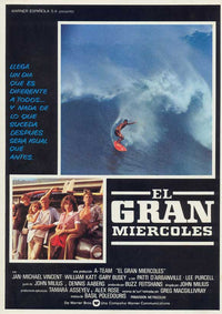 Big Wednesday Movie Poster Print featuring classic surf culture.