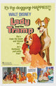 Lady and the Tramp Movie Poster Print featuring iconic Disney characters.