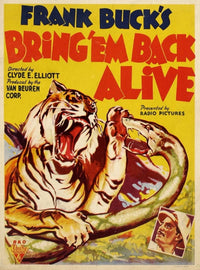 Bring 'Em Back Alive Movie Poster Print featuring classic film adventure.