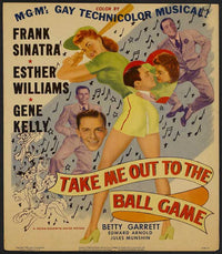 Take Me Out to the Ball Game Movie Poster Print, vibrant baseball artwork