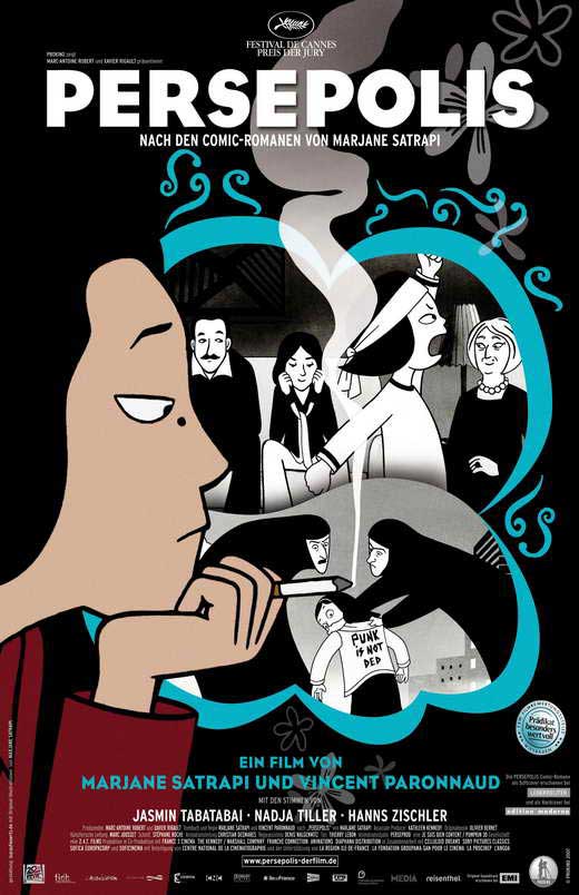 Persepolis Movie Poster Print featuring striking artwork