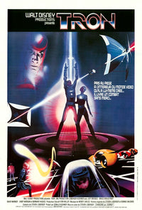 Tron Movie Poster Print showcasing iconic sci-fi artwork.