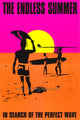 The Endless Summer Movie Poster Print featuring vibrant surfing imagery.