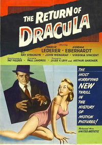 The Return of Dracula Movie Poster Print showcasing vintage horror film art.