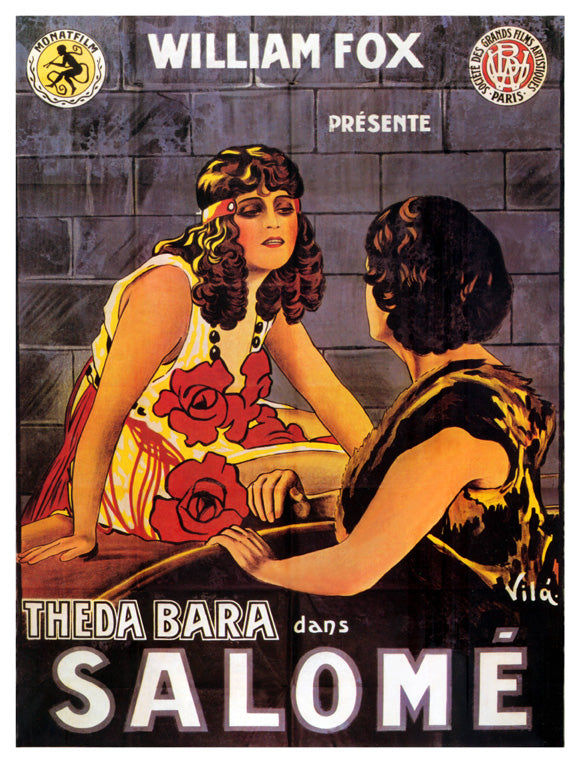 Salome Movie Poster Print featuring vibrant colors and iconic imagery.