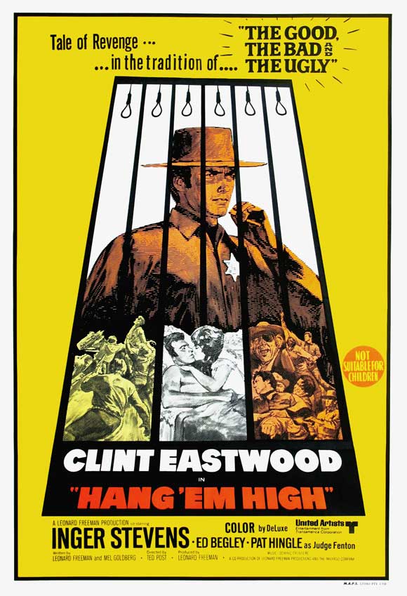 Hang 'Em High Movie Poster Print showcasing iconic film imagery.