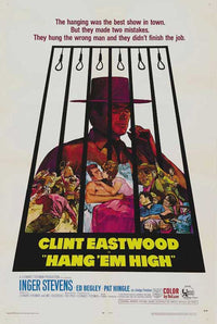 Hang 'Em High Movie Poster Print showcasing classic Western film art.