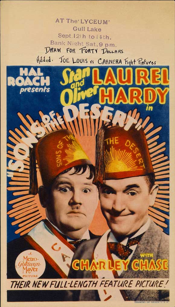 Sons of the Desert Movie Poster Print featuring classic comedy imagery.