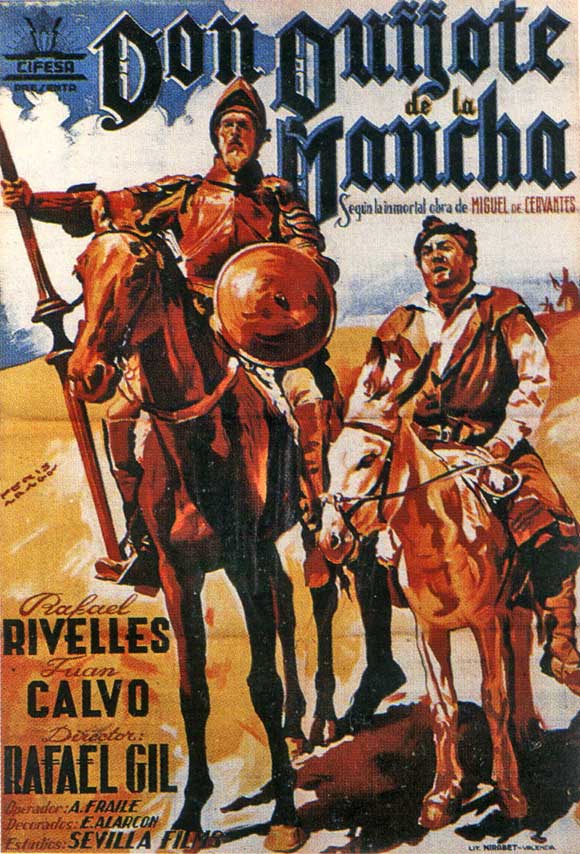 Don Quixote Movie Poster Print featuring classic literature character