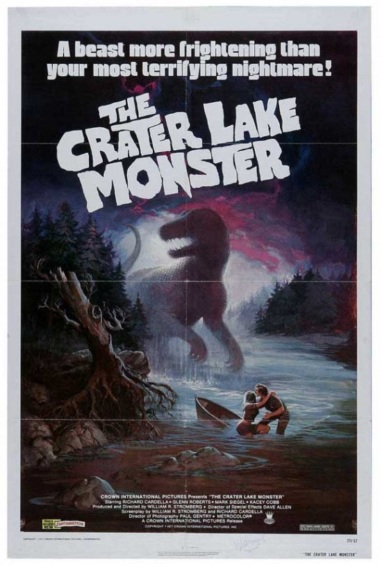 The Crater Lake Monster movie poster print.