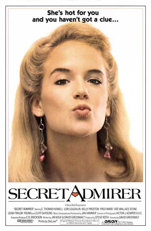 Secret Admirer Movie Poster Print featuring romantic themes and vibrant colors.
