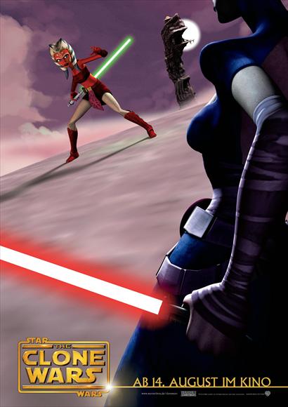 Star Wars: The Clone Wars Movie Poster Print featuring iconic characters and vibrant artwork.